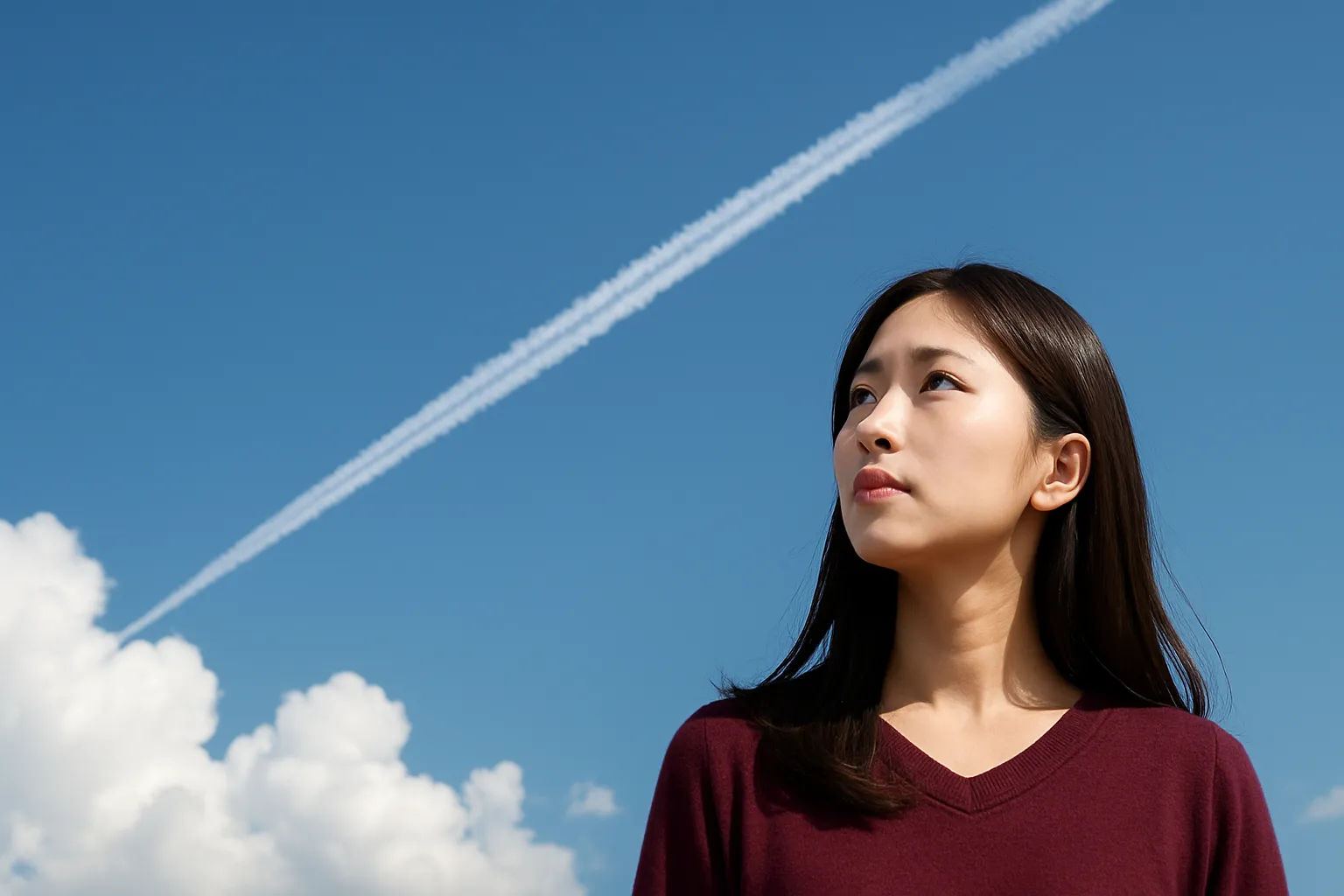 飛行機雲が示す恋愛のスピリチュアルサイン